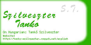 szilveszter tanko business card